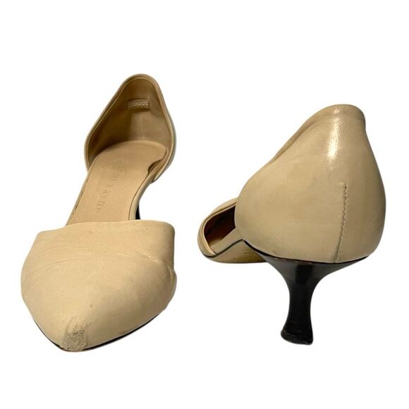 JENNI KAYNE Leather Cream D'Orsay Heels 37 - Picture 2 of 10